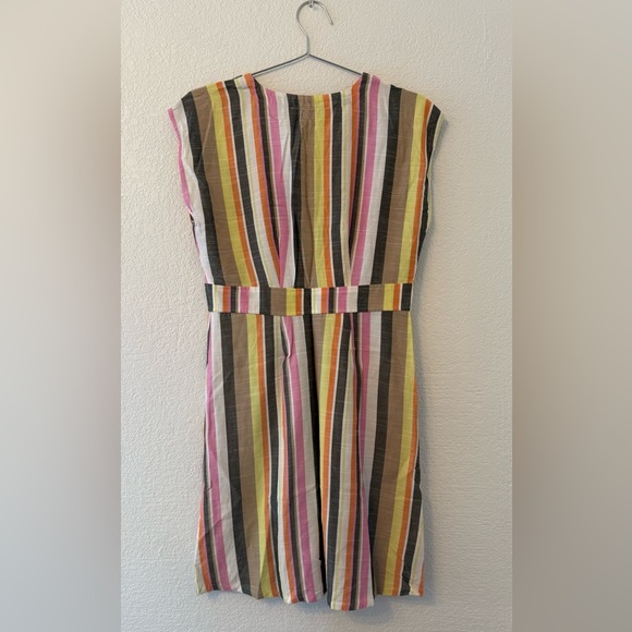 New LOFT Colorful Buttoned Sundress Cap Sleeves, V-neck Size 6 Petite - Picture 6 of 10